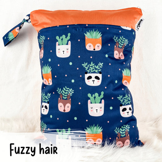 Fuzzy hair Travel bag